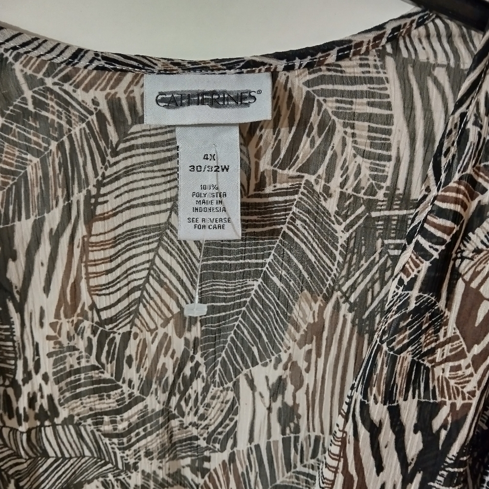 Women's Patterned Open-Front Cardigan - Picture 2 of 5